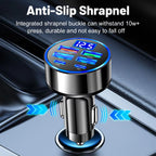 100W 6 Ports Car Charger Fast Charging PD QC3.0 USB C Car Phone Charger Type C Adapter in Car for Iphone Samsung Huawei Xiaomi