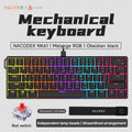 NK61 Wired Gaming Mechanical Keyboard 60% RGB Hot-Swappable 61 Keys Red Switch Mini Keyboard for Gamer PC