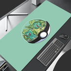 New Large PU Leather Mouse Pad Pokemon Bulbasaur Anime Mouse Mats Keyboard Pad Mousepad Pc Computer Desk Mat Student Writing Pad