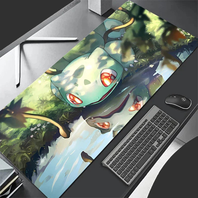 New Large PU Leather Mouse Pad Pokemon Bulbasaur Anime Mouse Mats Keyboard Pad Mousepad Pc Computer Desk Mat Student Writing Pad