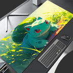 New Large PU Leather Mouse Pad Pokemon Bulbasaur Anime Mouse Mats Keyboard Pad Mousepad Pc Computer Desk Mat Student Writing Pad