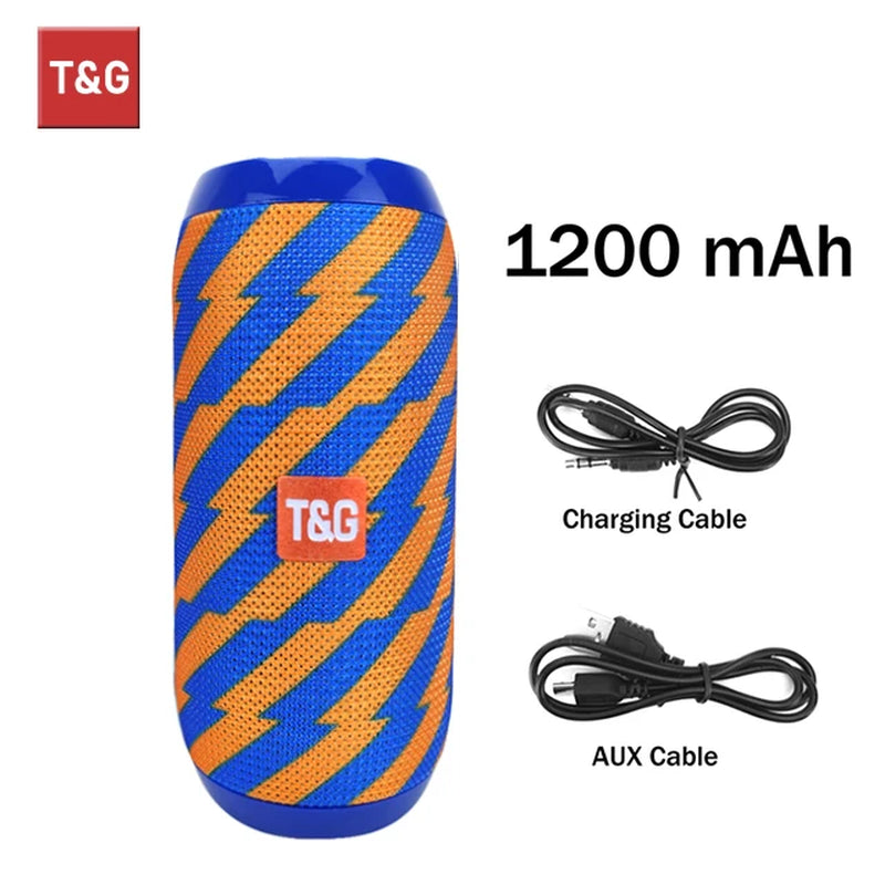 Bluetooth Speaker  TG117 Portable TWS Sound Box Waterproof Loudspeaker Outdoor Stereo Surround Speakers Support TF FM Radio