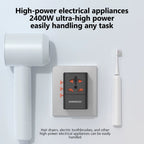Universal Travel Adapter with 4 AC Outlets Max 2400W 2 USB Port 2 Type-C PD 65W Ports All-In-One Fast Charging EU UK US AUS Plug