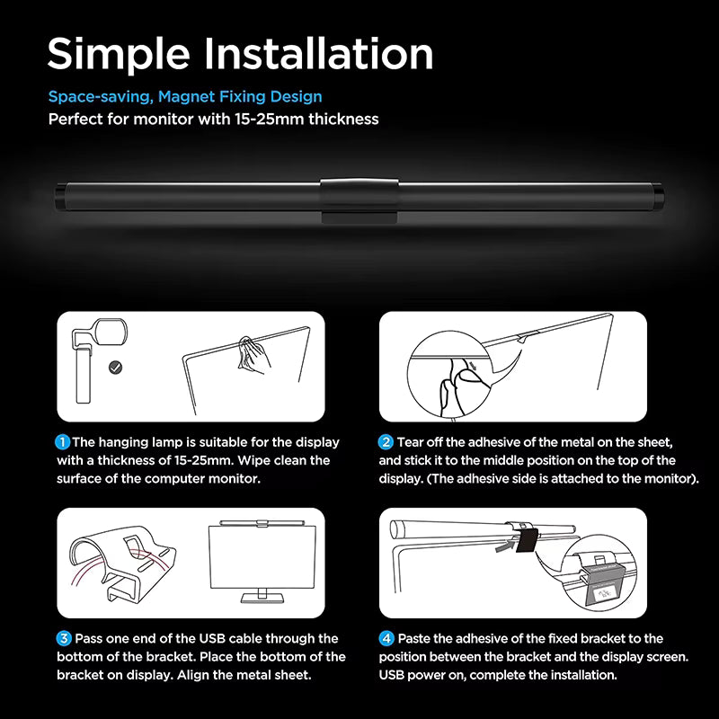 Touch Control RGB Monitor Light Bar