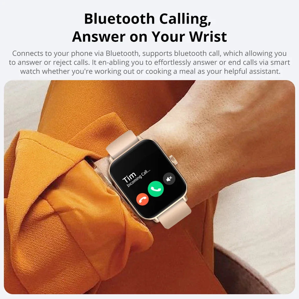 P81 Voice Calling Smart Watch Ultra 1.9 Inch Screen 24H Health Monitor 100+ Sports Modes, Bluetooth Smartwatch Men Women
