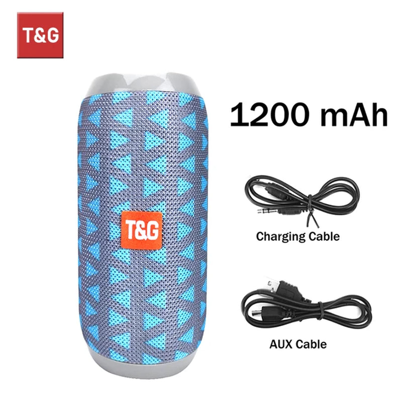 Bluetooth Speaker  TG117 Portable TWS Sound Box Waterproof Loudspeaker Outdoor Stereo Surround Speakers Support TF FM Radio